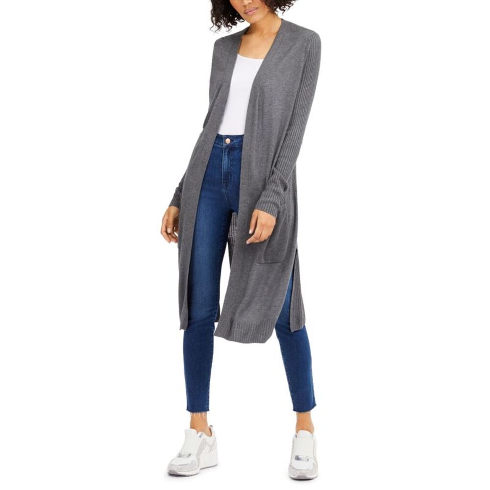INC International Concepts International Concepts Womens Ribbed Duster Cardigan